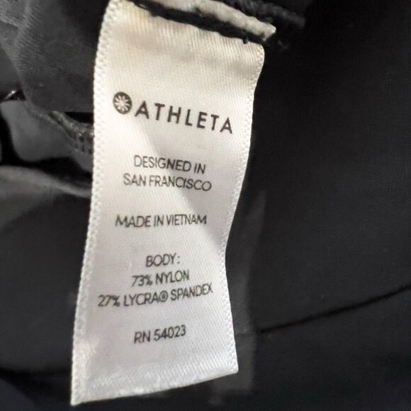 Athleta Pants Size 10 Black Pull On  Zipper Ankle Tapered Pockets Stretch - Picture 7 of 9